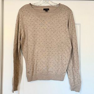 The Limited Beige Studded Sweater Size S NWT